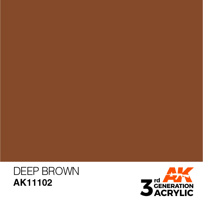 AK Interactive 3G Acrylic Deep Brown 17ml | 8435568303355
