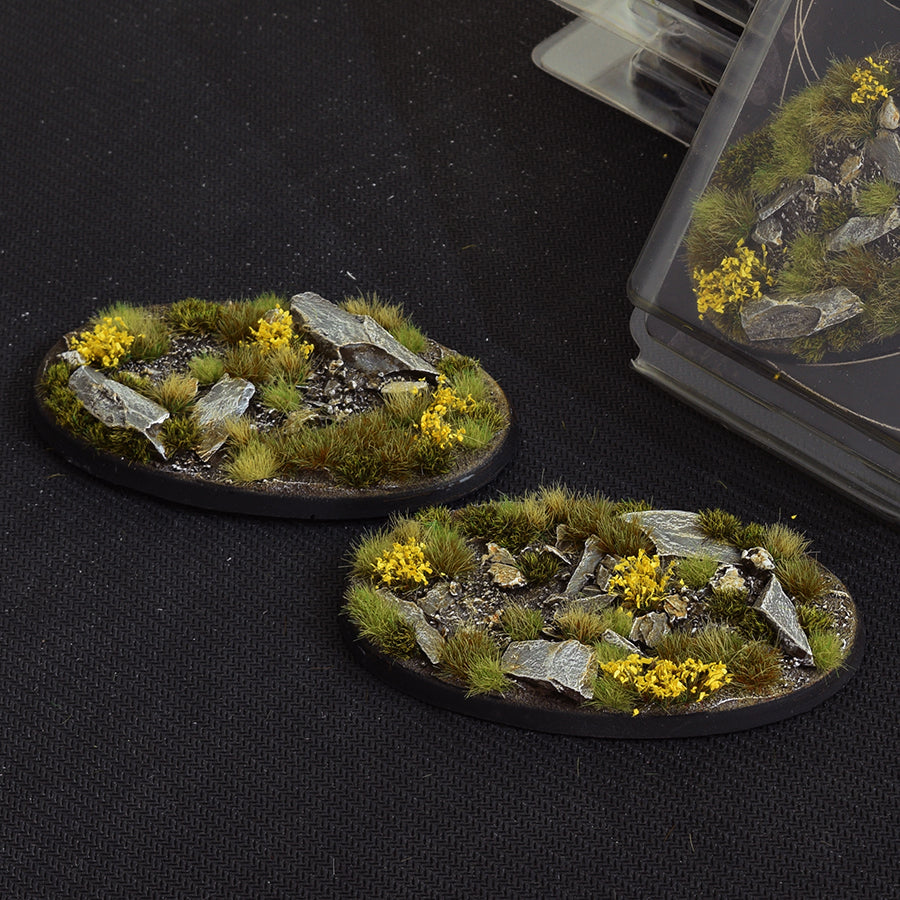 Gamers Grass Battle Ready Bases - Highland - Oval 90mm (x2) | 738956788504