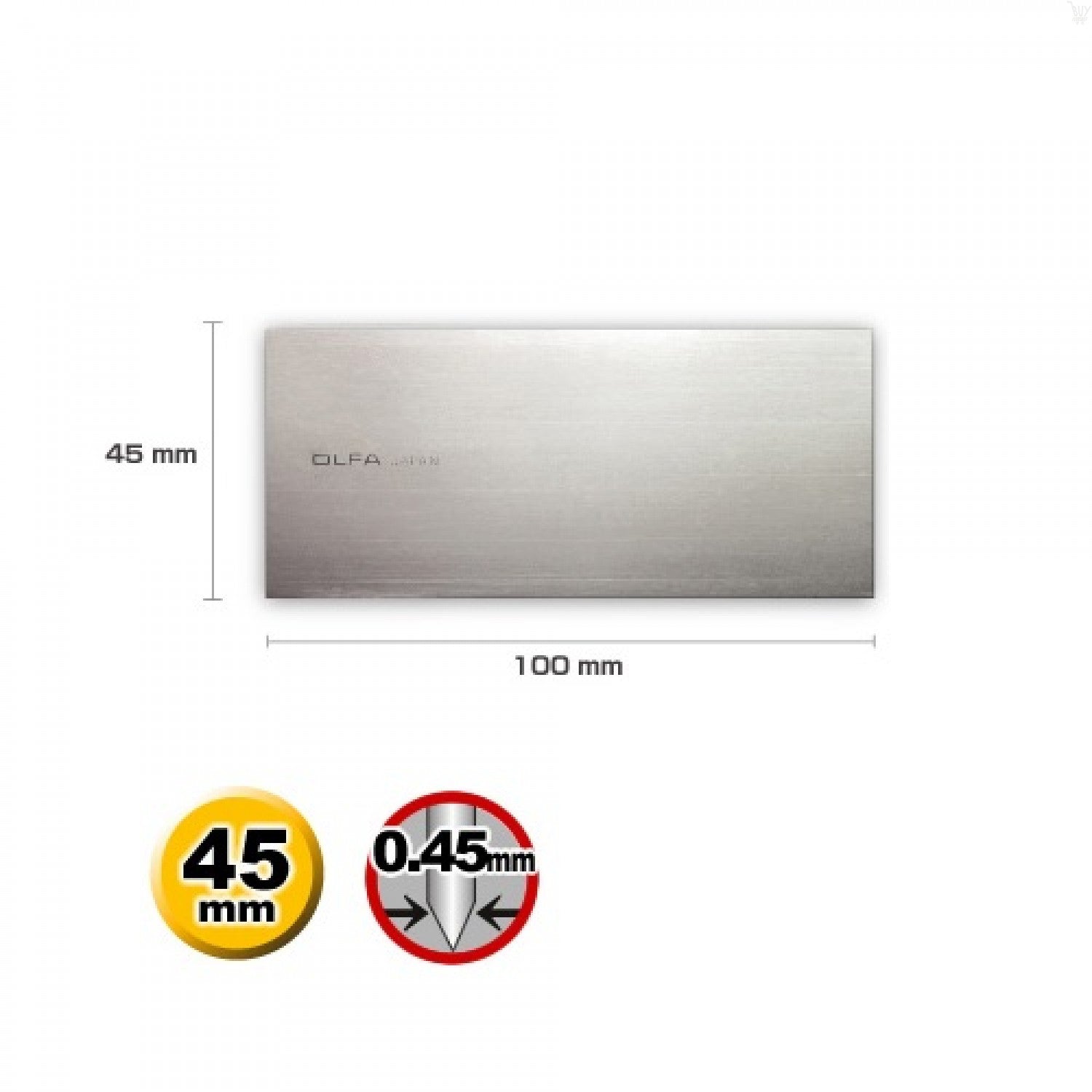 OLFA 100mm BSF-6B Flexible Extra Heavy-Duty Dual-Edge Scraper Blades (6/PACK) | 91511501315