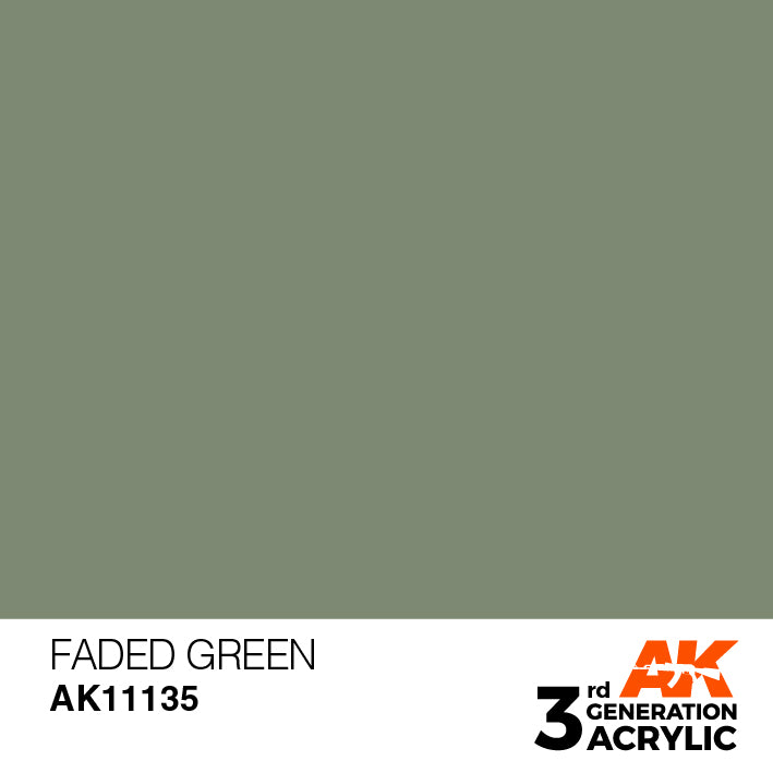 AK Interactive 3G Acrylic Faded Green 17ml | 8435568303683