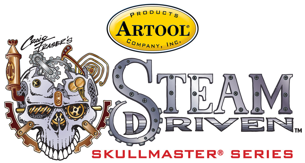 IWATA Artool Steam Driven Tick Tock Freehand Airbrush Template by Craig Fraser | 758240151050
