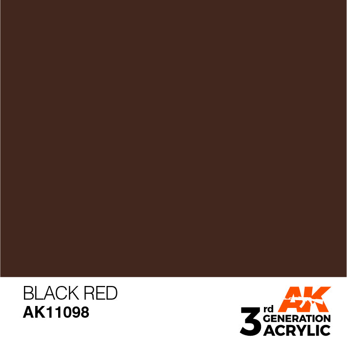AK Interactive 3G Acrylic Black Red 17ml | 8435568303317