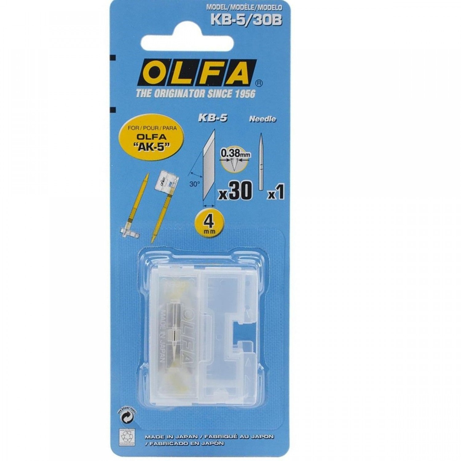 OLFA Multi-Purpose Art Blade for AK-5, 30/pk (KB-5/30B) | 091511230017