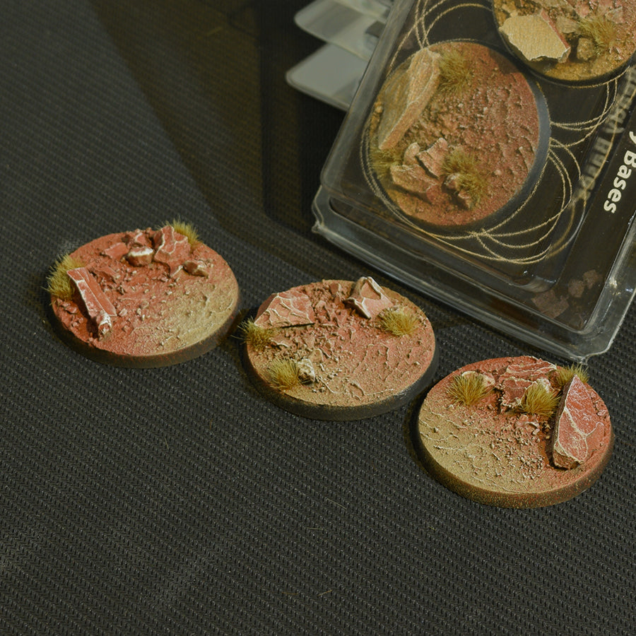 Gamers Grass Battle Ready Bases - Badlands - Round 50mm (x3) | 738956788825