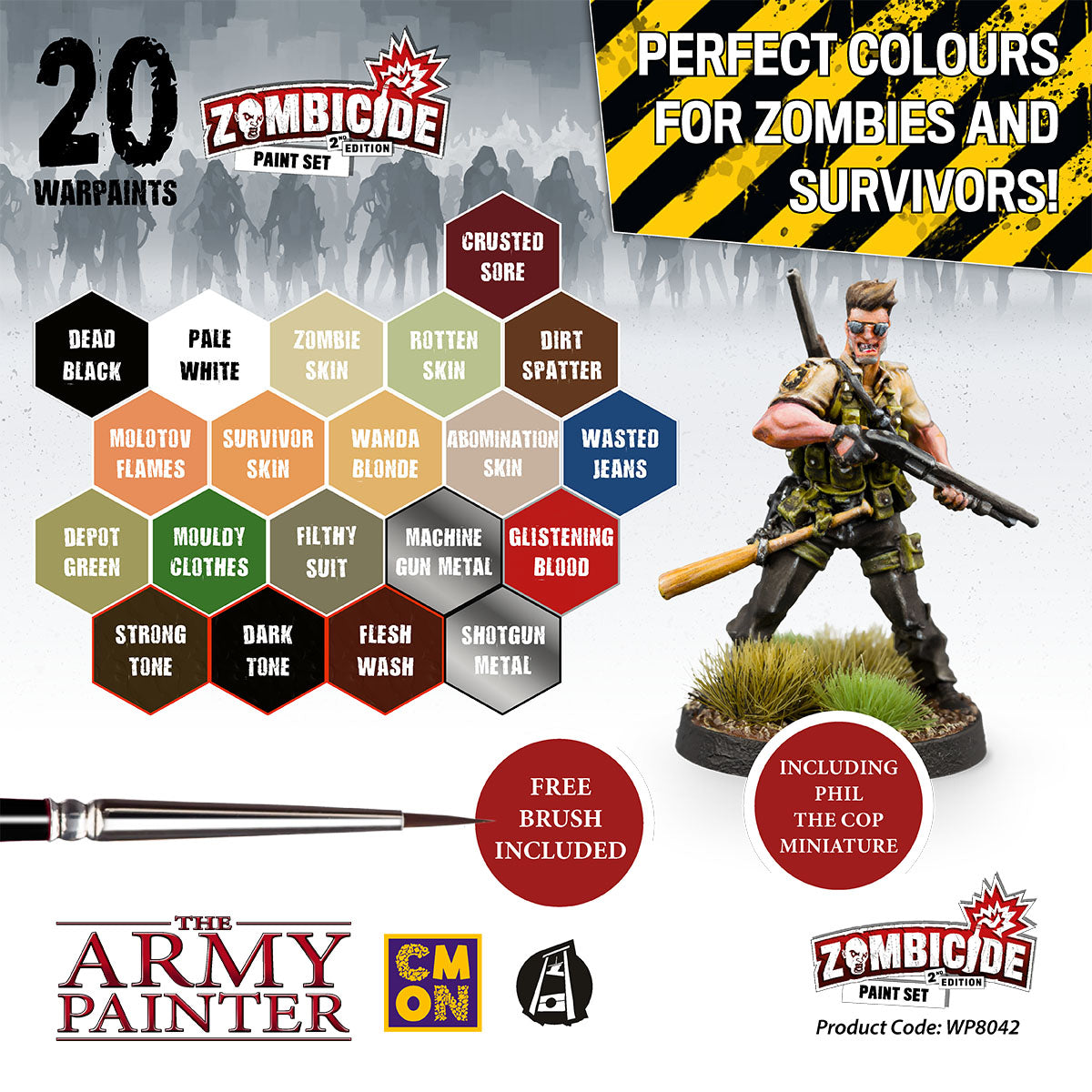 Army Painter Warpaints : Zombicide Paint Set 2nd Edition | 5713799804203