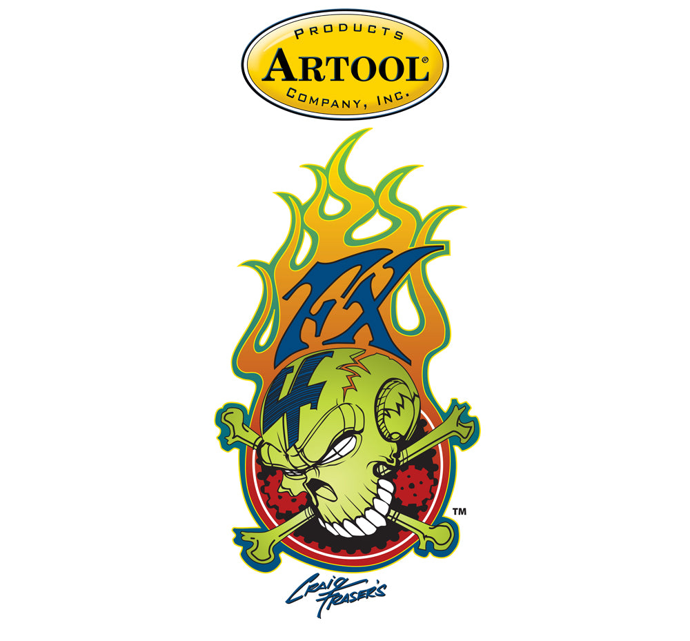IWATA Artool FX4 Fronds Freehand Airbrush Template by Craig Fraser | 758240138594