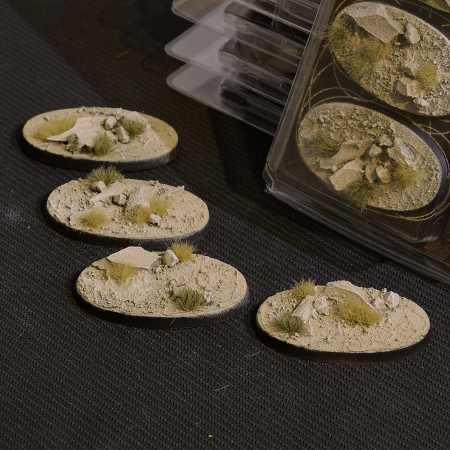 Gamers Grass Battle Ready Bases - Arid Steppe - Oval 60mm (x4) | 738956788665