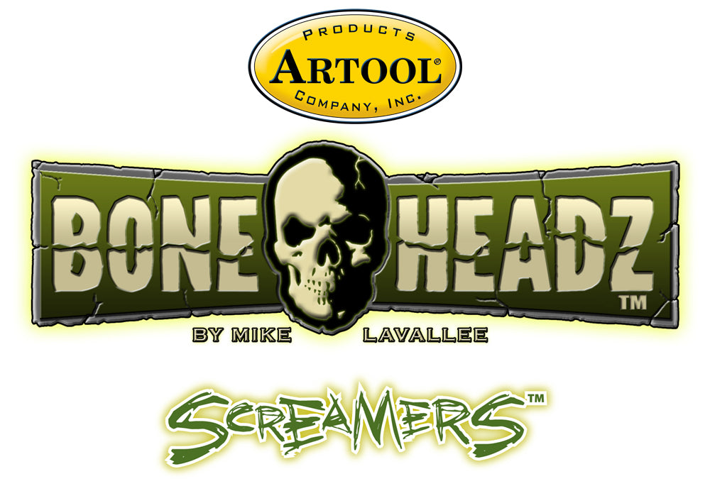IWATA Artool Bone Headz ScreamersFreehand Airbrush Template by Mike Lavallee | 758240003311