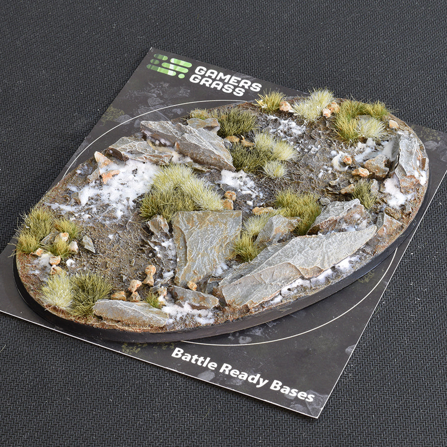 Gamers Grass Battle Ready Bases - Winter - Oval 170mm (x1) | 738956789006
