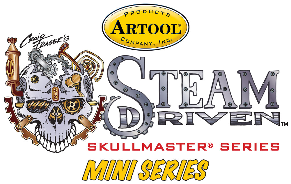 IWATA Artool Steam Driven Skullmaster Mini Series Set Freehand Airbrush Template by Craig Fraser | 758240138068