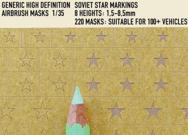 1ManArmy 1/35 Soviet Stars Full Airbrush Paint Masks