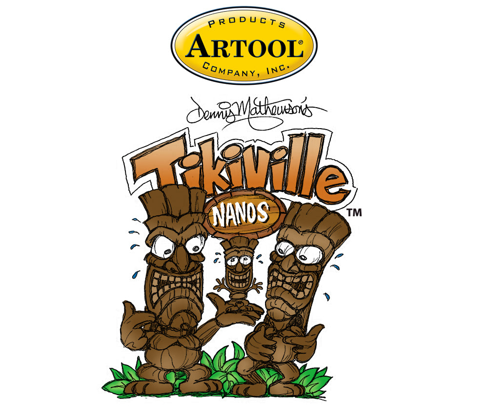IWATA Artool Tikiville Nano Freehand Airbrush Template by Dennis Mathewson | 758240150725