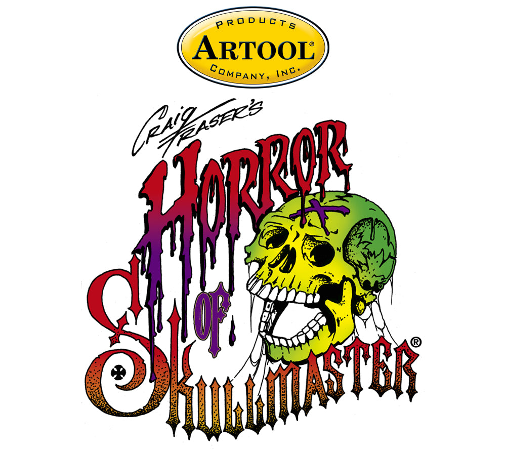 IWATA Artool Horror of Skullmaster Heads-Up Freehand Airbrush Template by Craig Fraser | 758240138389
