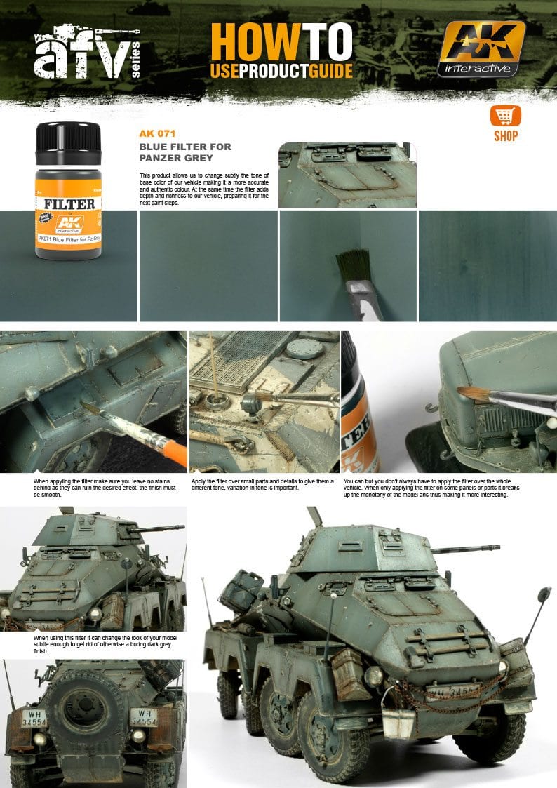 AK Interactive Filter For Panzer Grey Vehicles | 8436535570718