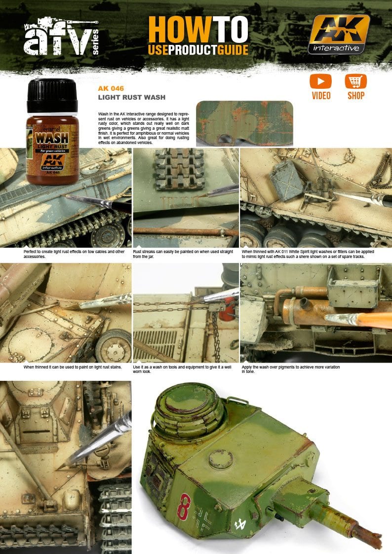 AK Interactive Light Rust Wash | 8436535570466