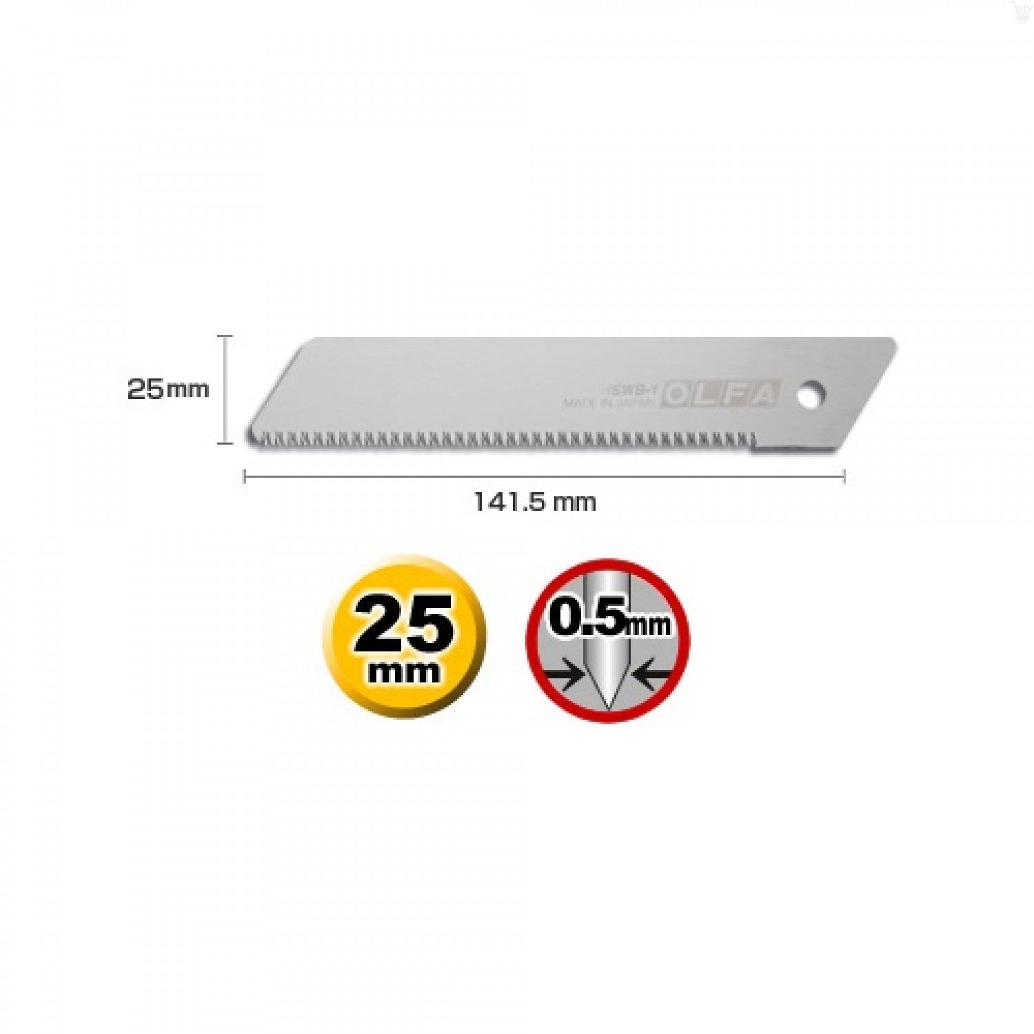 OLFA 25mm HSWB-1/1B Extra Heavy-Duty Replacement Pull Saw Blade, Pack of 1 | 091511610581