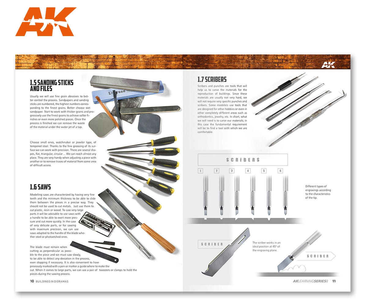 AK Interactive Learning Series #9 Cómo Hacer Edificios en Dioramas - Spanish [Sale ends when item is out of stock] | 8435568305694