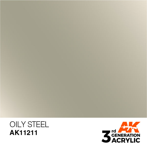 AK Interactive 3G Acrylic Oily Steel 17ml