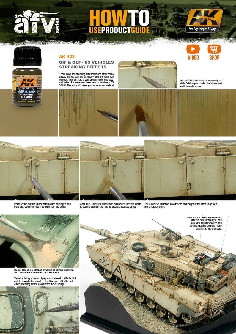 AK Interactive Streaking Effects For Oif & Oef - Us Vehicles