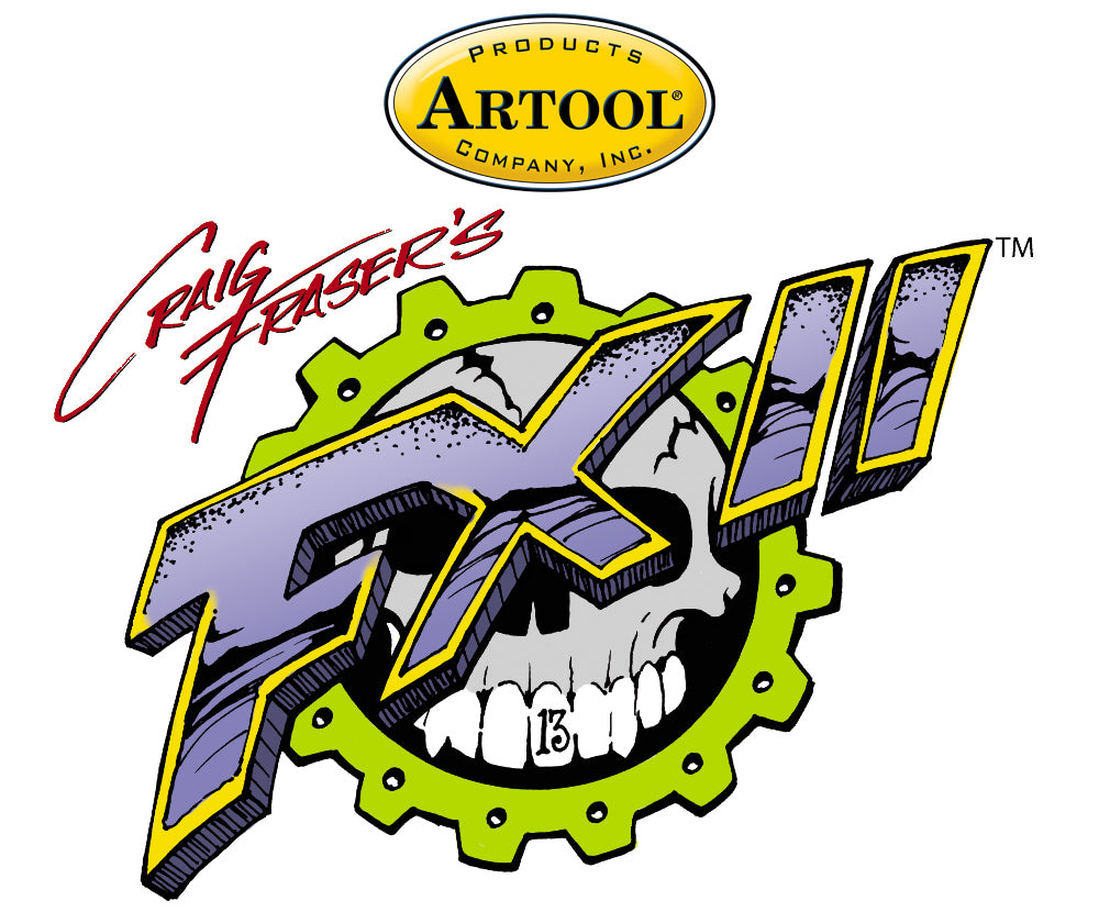 IWATA Artool FX II Puzzled Freehand Airbrush Template by Craig Fraser | 758240138211