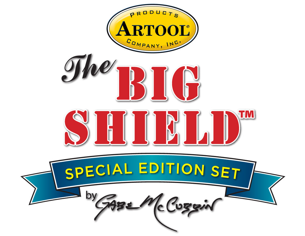 IWATA Artool The Big Shield Special Edition Set Freehand Airbrush Template by Gabe McCubbin | 758240003182