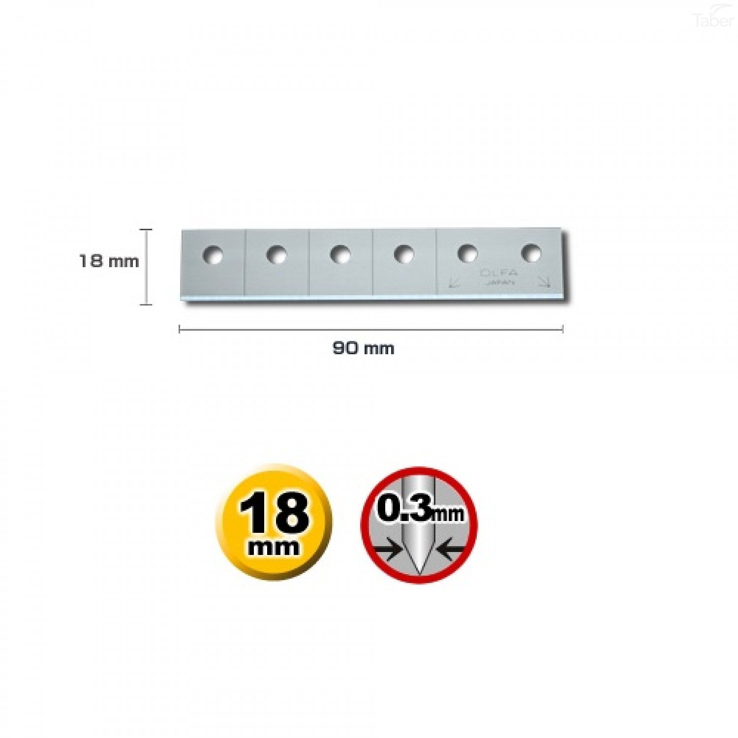 OLFA Carton Cutter Replacement Snap Blades - 5/pk (CTB-5) | 91511500486