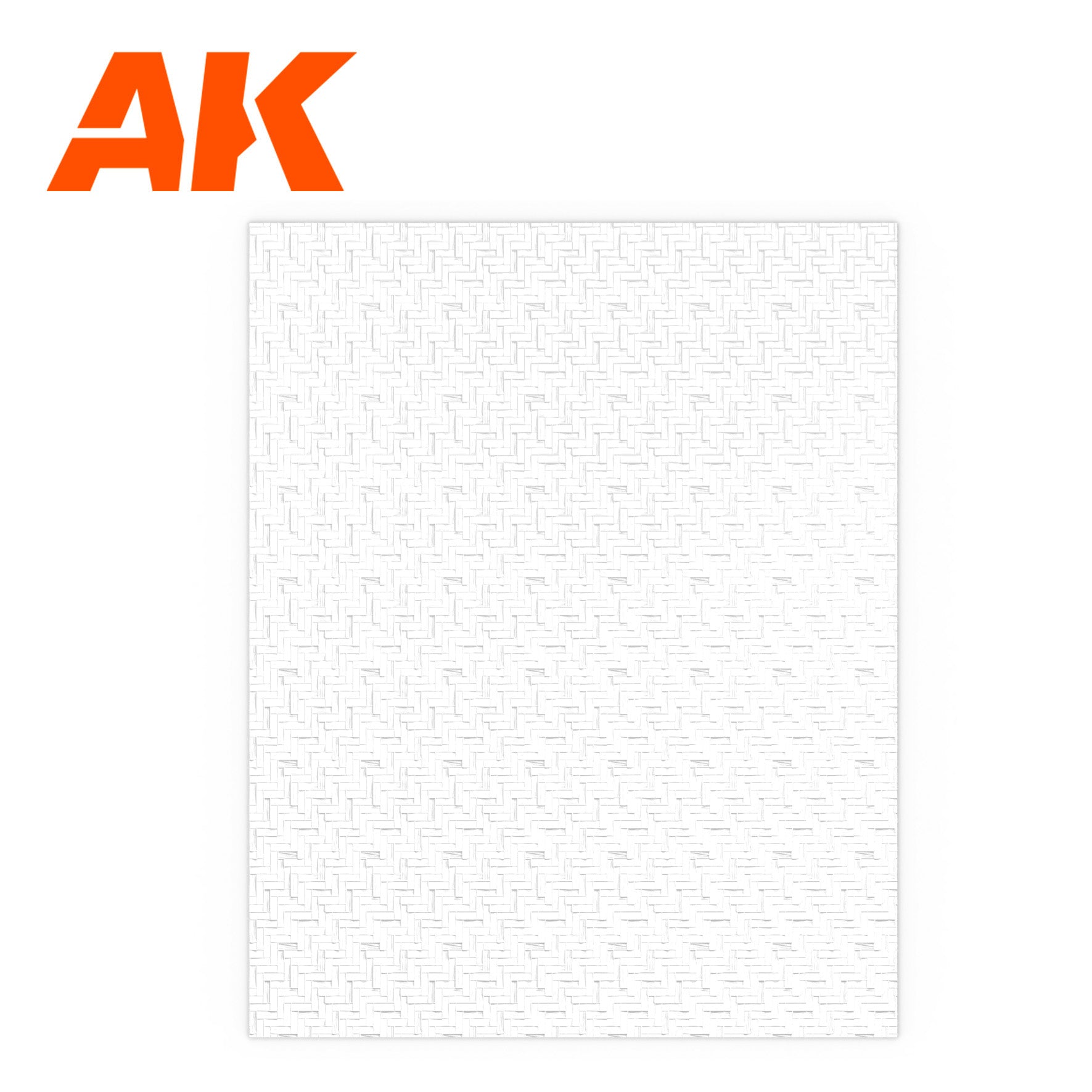 AK Interactive Textured Styrene Sheet - Pavement Spike Brick Sheet - 245x 195mm x 1 Unit | 8435568314016