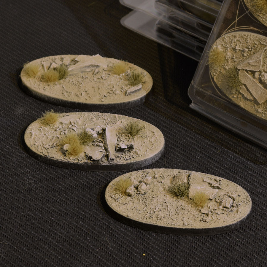 Gamers Grass Battle Ready Bases - Arid Steppe - Oval 75mm (x3) | 738956788672