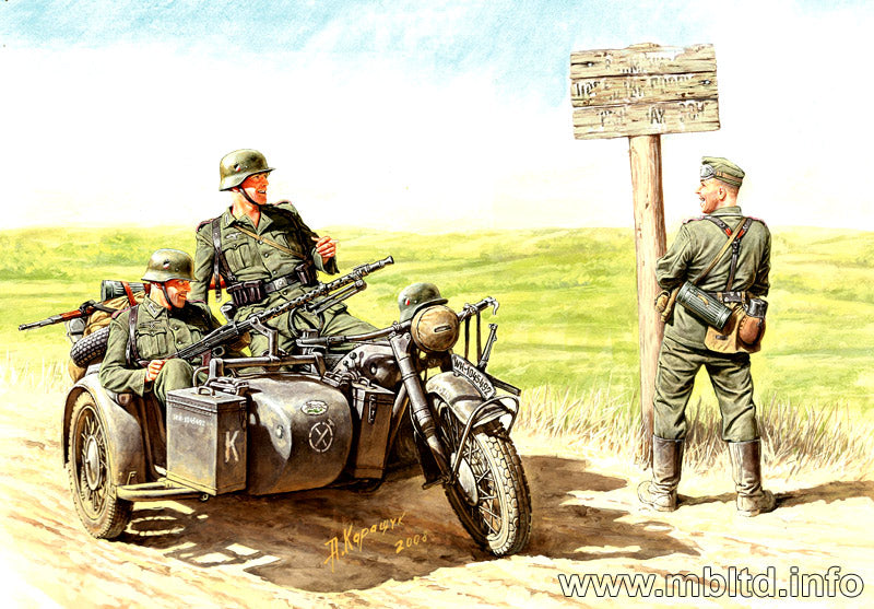 MASTER BOX 1/35 German motorcyclists, 1940-1943 | 4820041760444