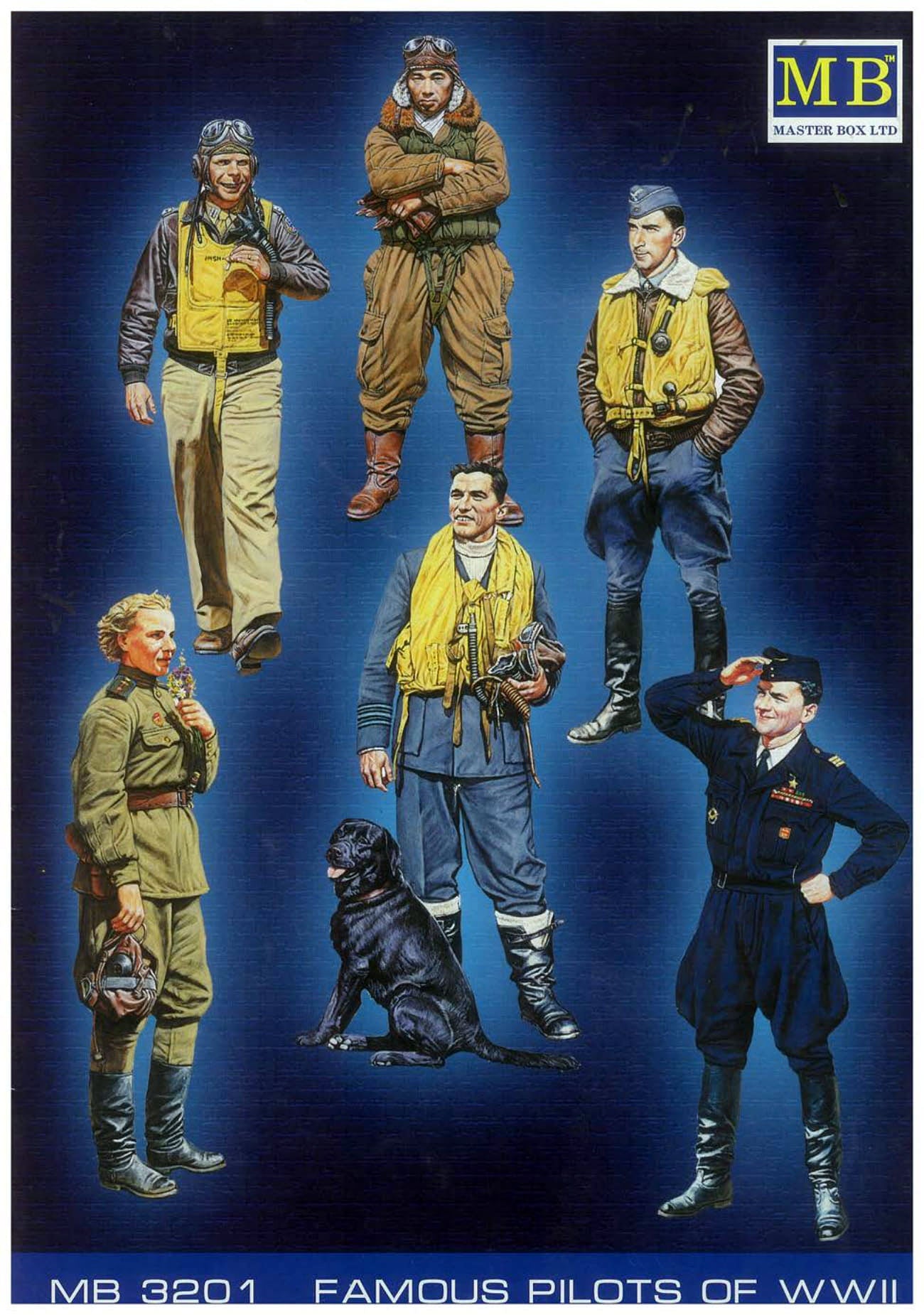 MASTER BOX 1/32 Series Famous pilots of WWII era, kit No.1 | 4820113080319