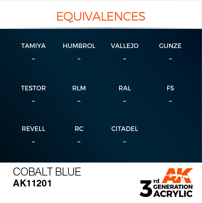AK Interactive 3G Acrylic Cobalt Blue 17ml | 8435568304345