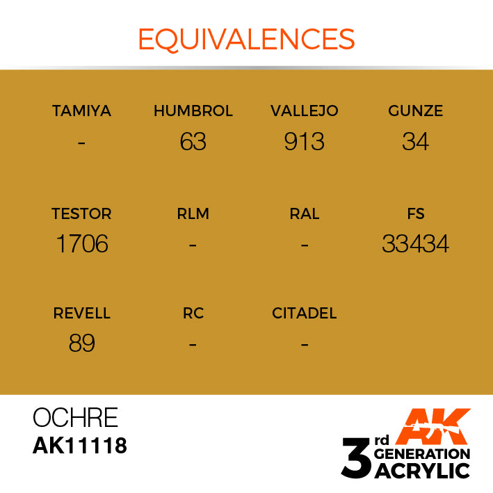 AK Interactive 3G Acrylic Ocher 17ml | 8435568303515