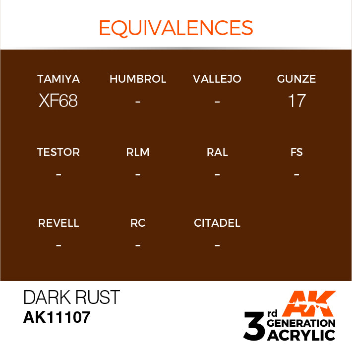 AK Interactive 3G Acrylic Dark Rust 17ml | 8435568303409