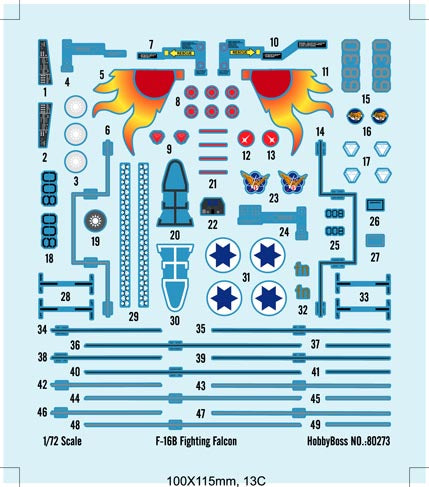Hobby Boss 1/72 F-16B Fighting Falcon | 6939319202734