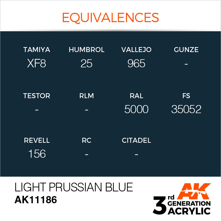 AK Interactive 3G Acrylic Light Prussian Blue 17ml