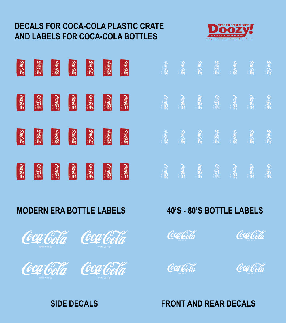Doozy 1/24 1940-1980's Plastic Box Coca-Cola Bottles | 8435568307407