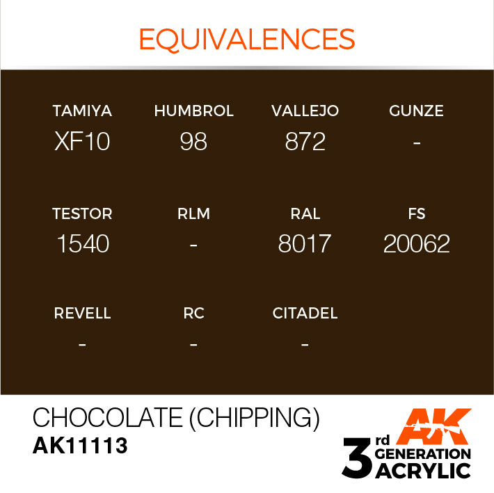AK Interactive 3G Acrylic Chocolate (Chipping) 17ml | 8435568303461