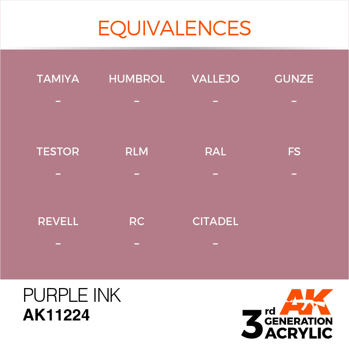 AK Interactive 3G Acrylic Purple INK 17ml | 8435568304574