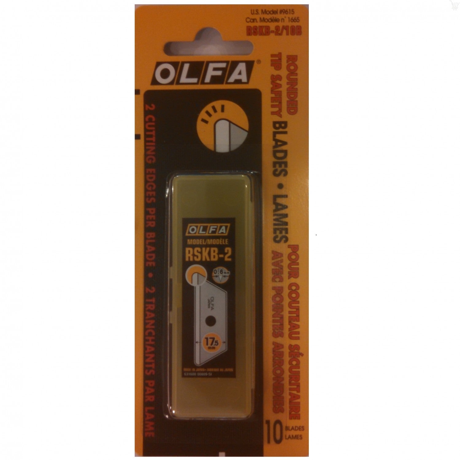 OLFA RSKB-2/10B Rounded Tip Dual-Edge Safety Blades (10/PACK) | 091511600513