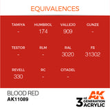 AK Interactive 3G Acrylic Blood Red 17ml