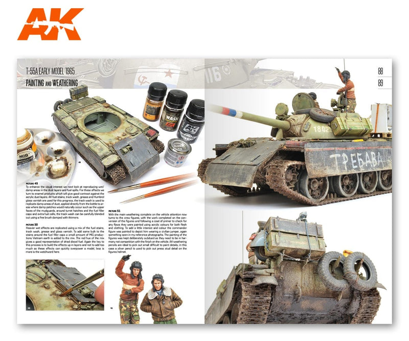 AK Interactive T-54/T-55 Modelando El Tanque Más Icónico del Mundo - Spanish