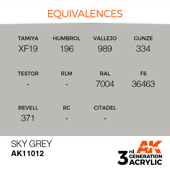 AK Interactive 3G Acrylic Sky Grey 17ml | 8435568302457