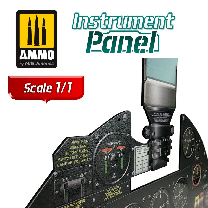 Ammo Mig Hawker Hurricane Mk. I Instrument Panel 1/1 Scale 2D Print On MDF | 8432074082842