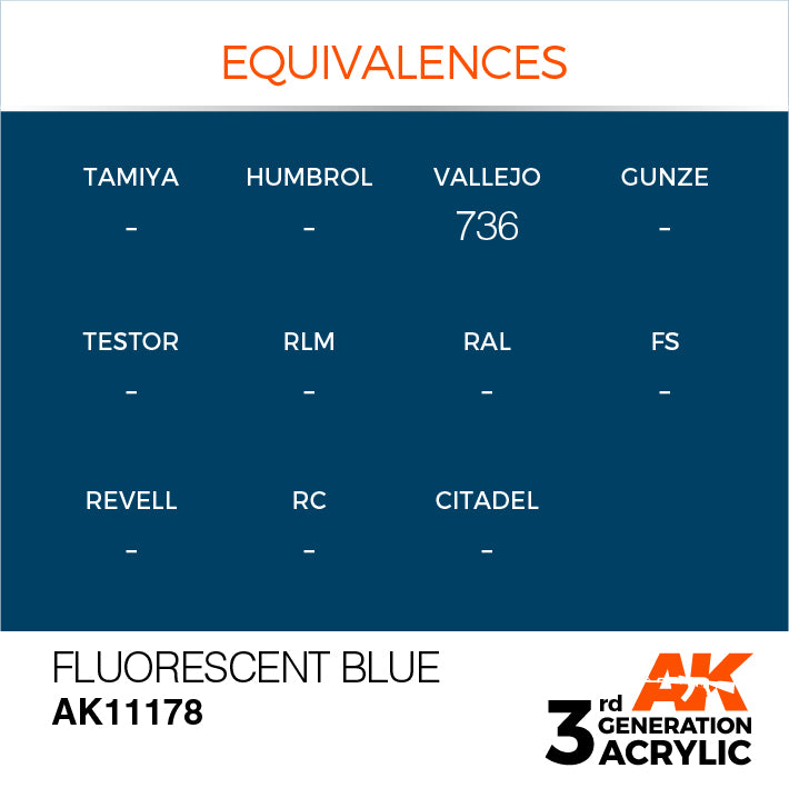 AK Interactive 3G Acrylic Fluorescent Blue 17ml | 8435568304116
