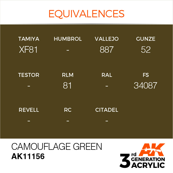 AK Interactive 3G Acrylic Camouflage Green 17ml | 8435568303898