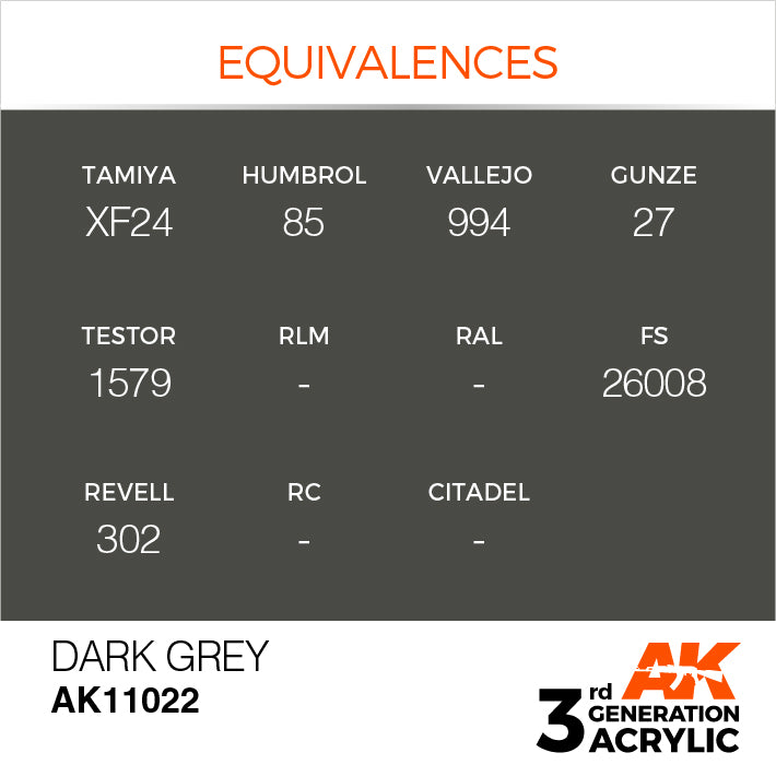 AK Interactive 3G Acrylic Dark Grey 17ml | 8435568302556