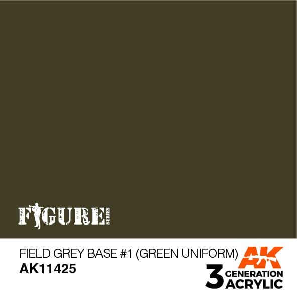 AK Interactive 3G Field Grey Base #1 (Green uniform) | 8435568310919