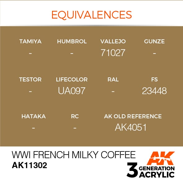 AK Interactive 3G WWI French Milky Coffee | 8435568309654