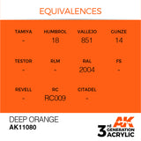 AK Interactive 3G Acrylic Deep Orange 17ml