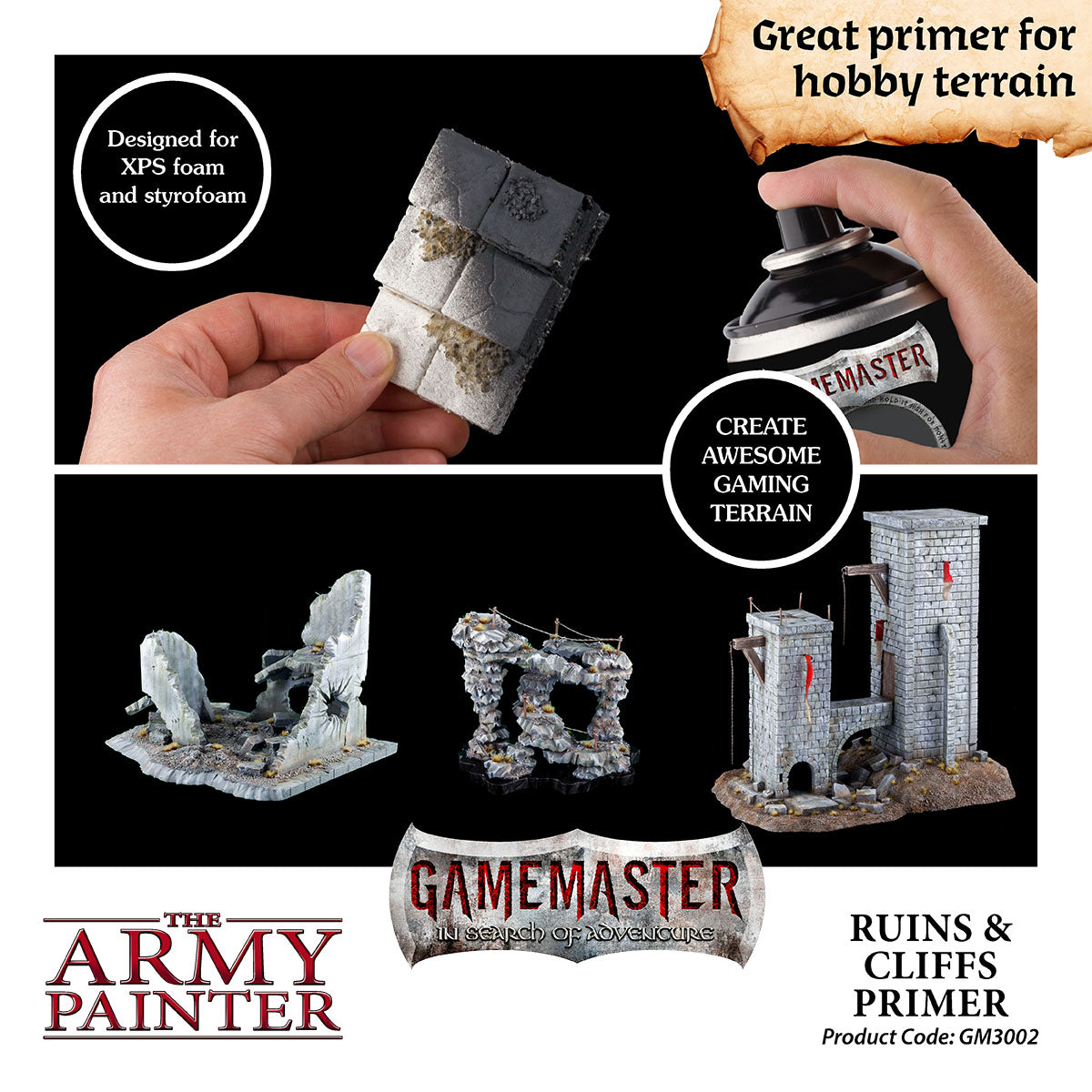 GAMEMASTER Terrain Primer, Ruins & Cliffs | 5713799300293